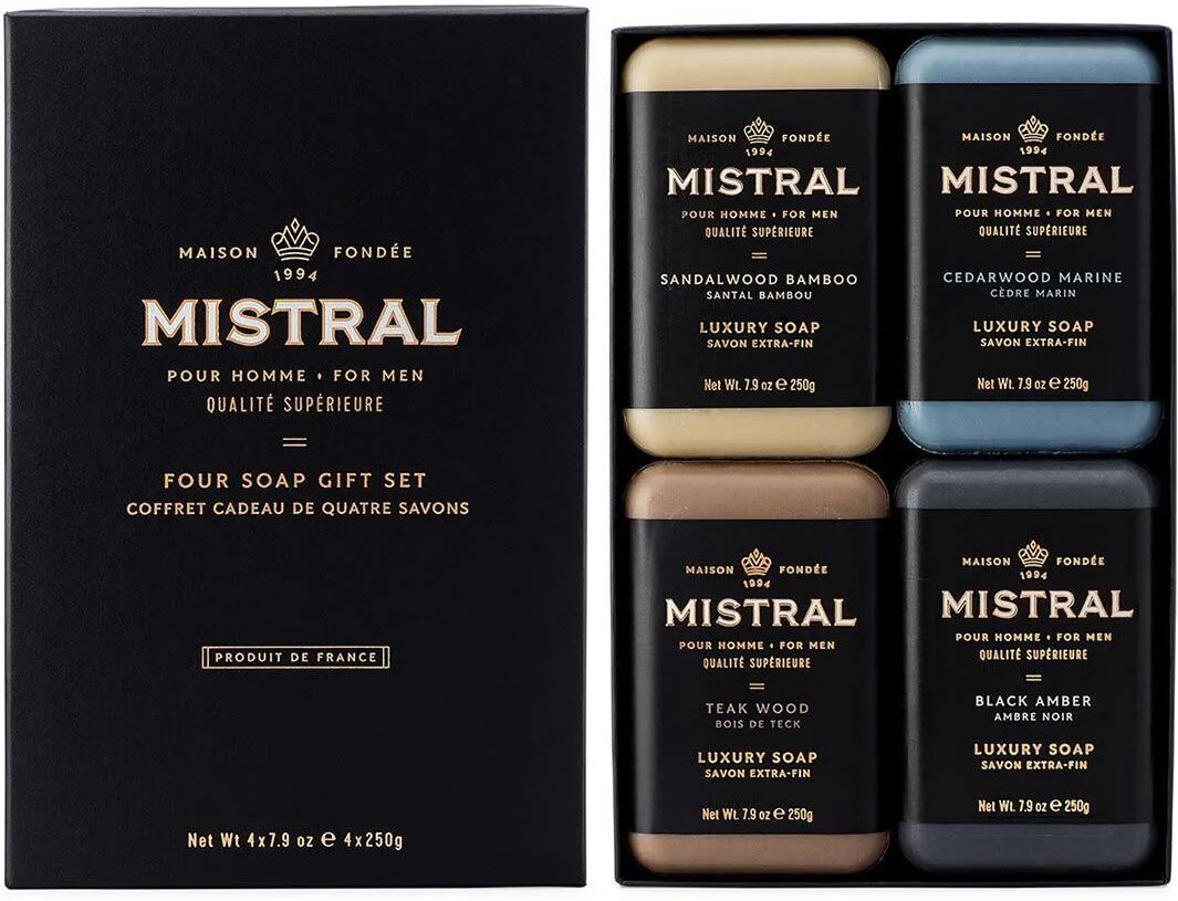 Mistral Mens 4 Soap Gift Set (8.8 oz) #10077027