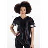 Balera Performance Dance Tops - V-Neck Football Jersey - Black - Medium Adult - 14322