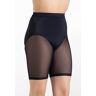 Balera Performance Dance Shorts - Power Mesh Biker Shorts - Black - Small Adult - 14429