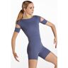 Balera Performance Dance Leotards - Cutout Sleeve Biketard - Slate Blue - Small Adult - 15601