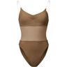 Dance Leotards - Bloch Cordelia Mesh Leotard - ALMOND - Small - B3377