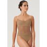 Dance Leotards - Bloch Cordelia Mesh Leotard - Tan - Large - B3377