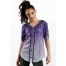 Balera Performance Dance Tops - Sequin Baseball Jersey - Grape - Large Child - SQ11774