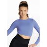 Balera Dancewear Dance Tops - Long Sleeve Crop Top - Periwinkle - Small Adult - 14797