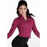 FlexTek Smooth Dance Tops - FlexTek Half-Zip Fitted Jacket - Mulberry - Medium Adult - 15234