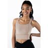 FlexTek Smooth Dance Tops - FlexTek Longer Length Crop Top - LATTE - Medium Child - 14775