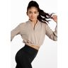 Balera Dancewear Dance Tops - French Terry Cropped Pullover - LATTE - Medium Adult - 15233