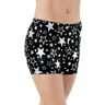 Balera Dancewear Dance Shorts - Hologram Star Print Shorts - Black - Medium Child - ML8390