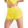 Balera Performance Dance Shorts - Fringe Shorts - CANARY - Extra Large Adult - MT3228