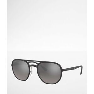 Ray-Ban Aviator 53 Polarized Sunglasses  - Black - female