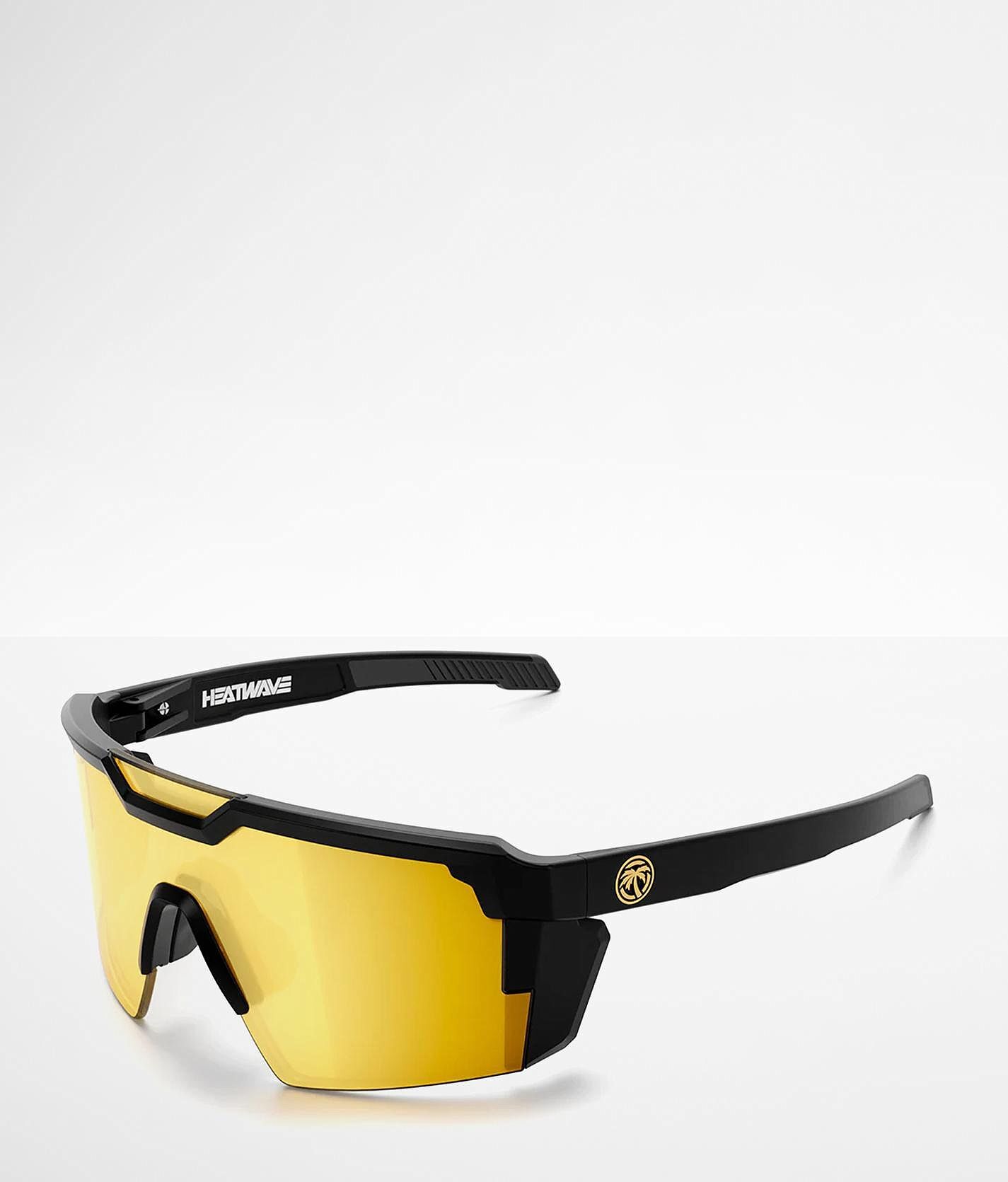 Heatwave Future Tech Gold Shield Sunglasses  - Black - male