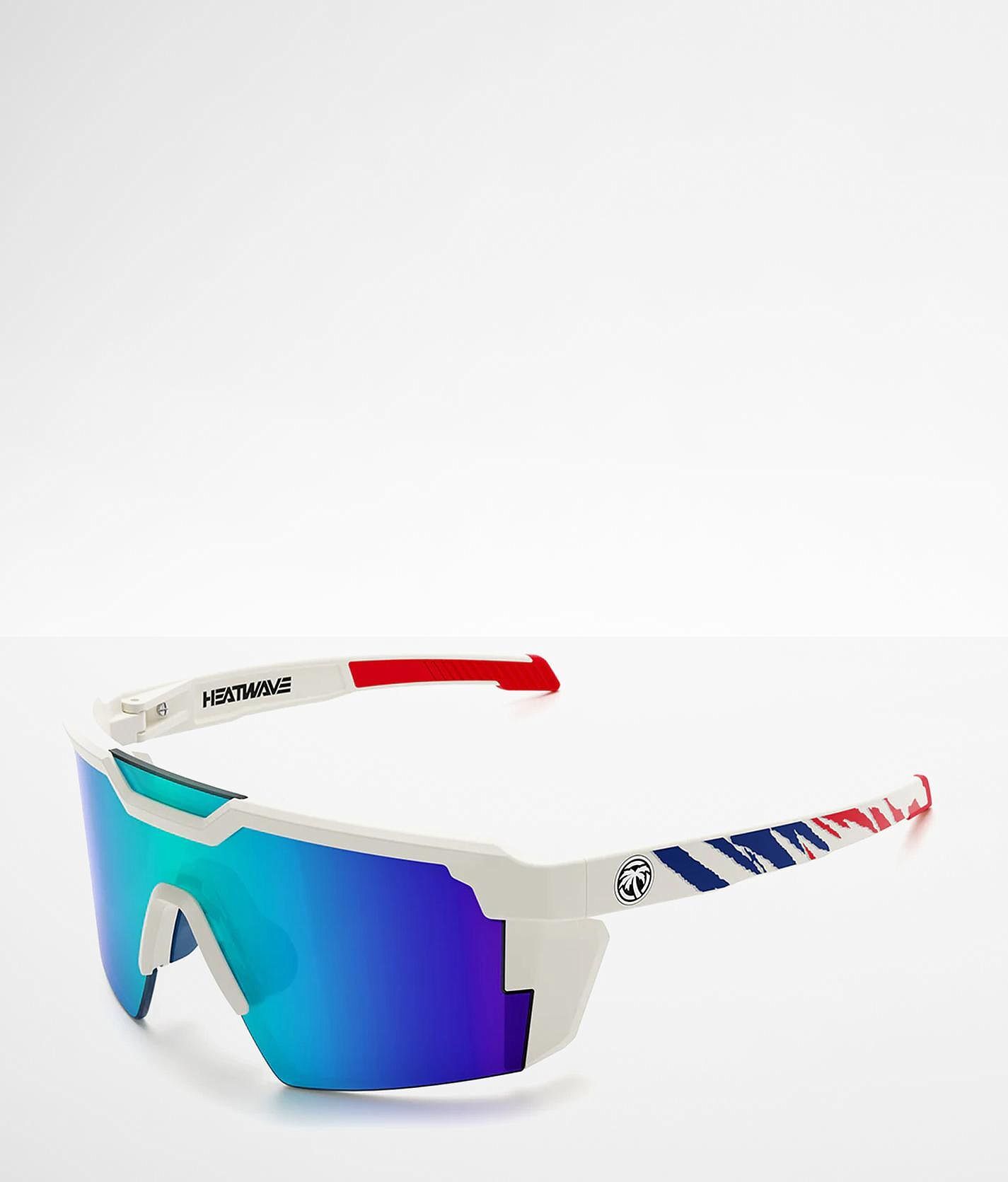 Heatwave Future Tech Fireblade Shield Sunglasses  - Blue;White - male