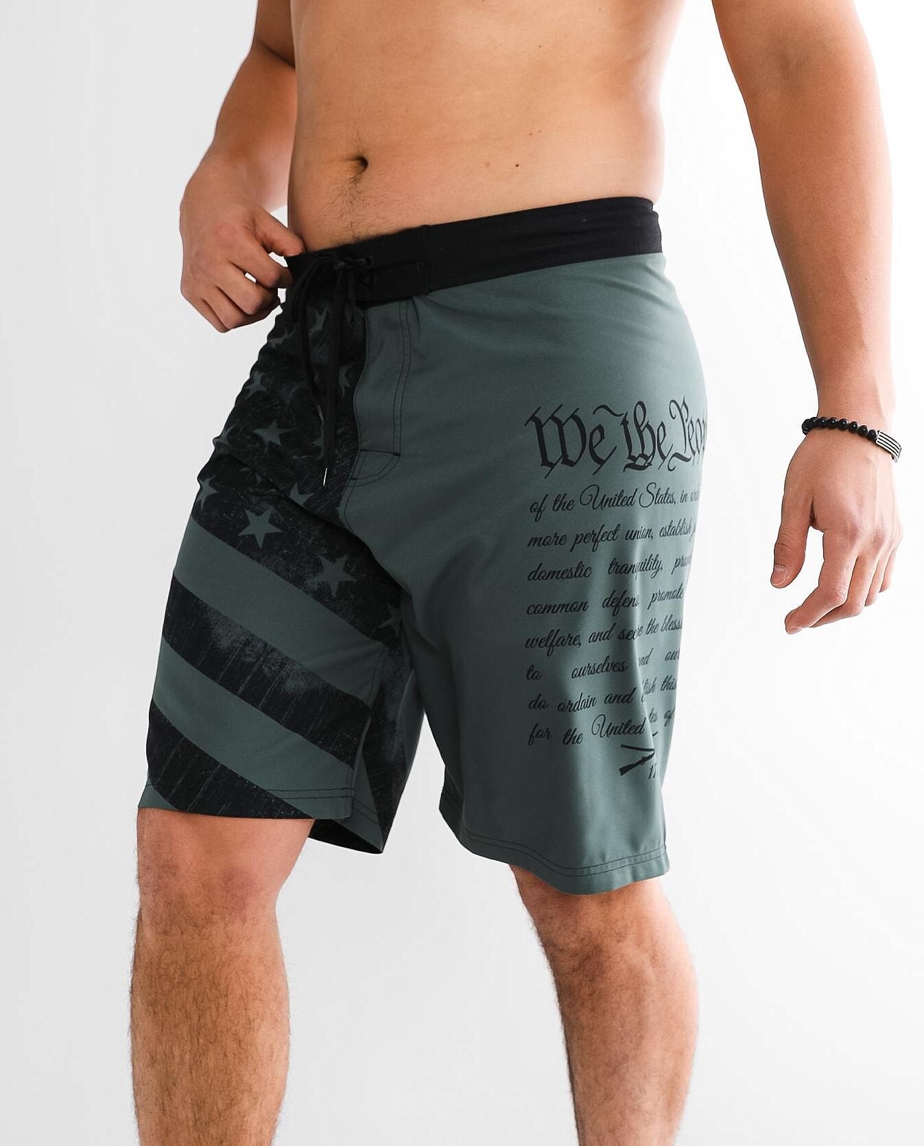 Howitzer We The People Boardshort  - Green - male - Size: 34x11" Inseam