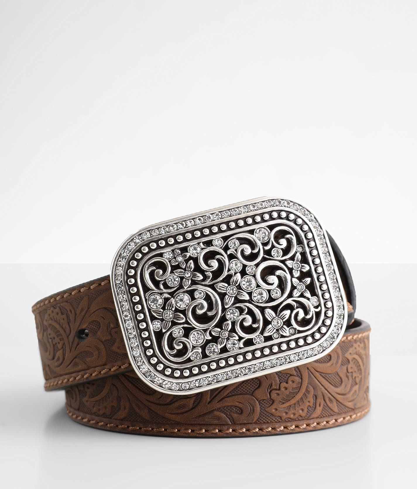 Ariat Glitz Western Belt  - Brown - female - Size: Medium