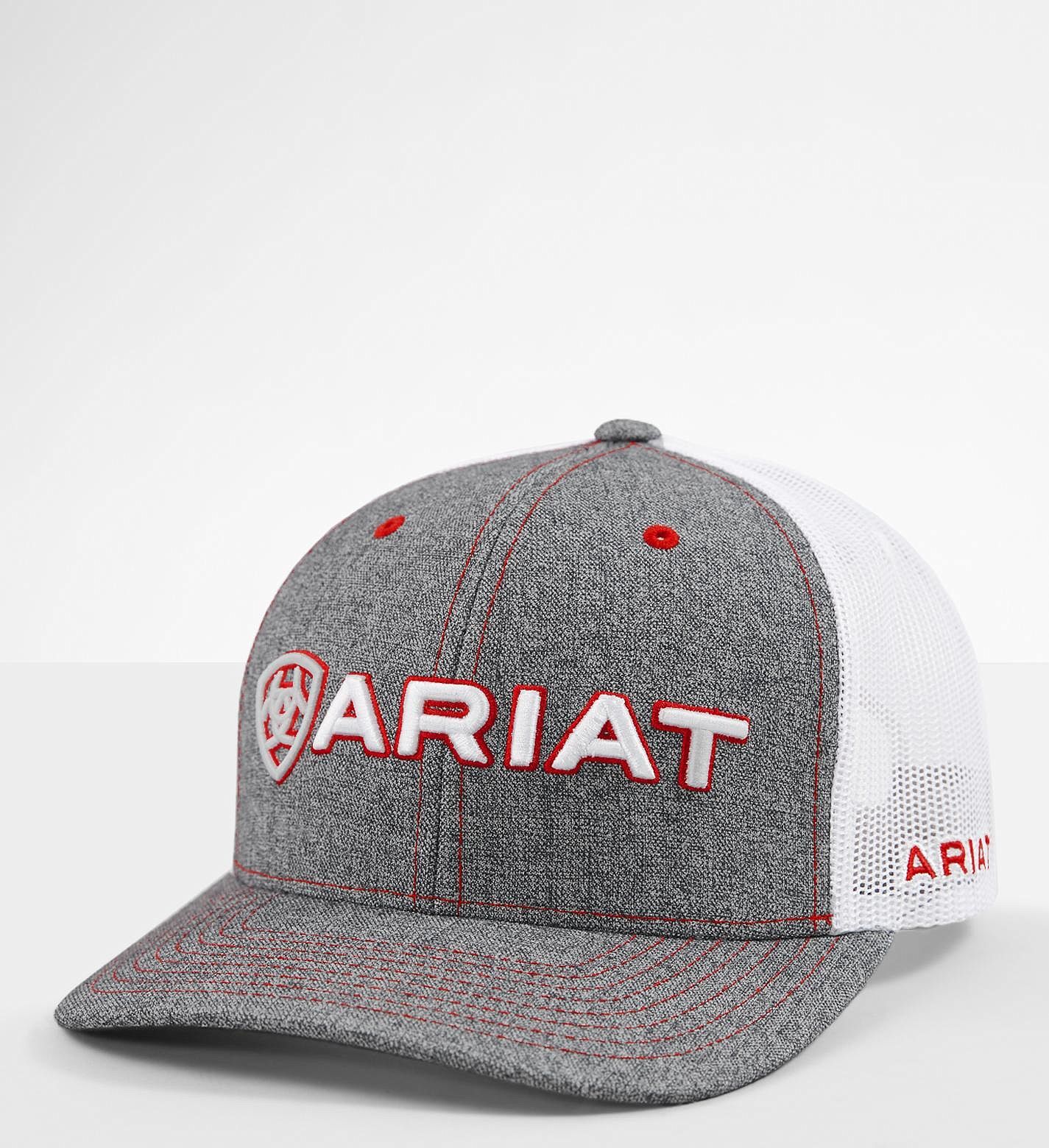 Ariat Embroidered Trucker Hat  - White;Grey - male