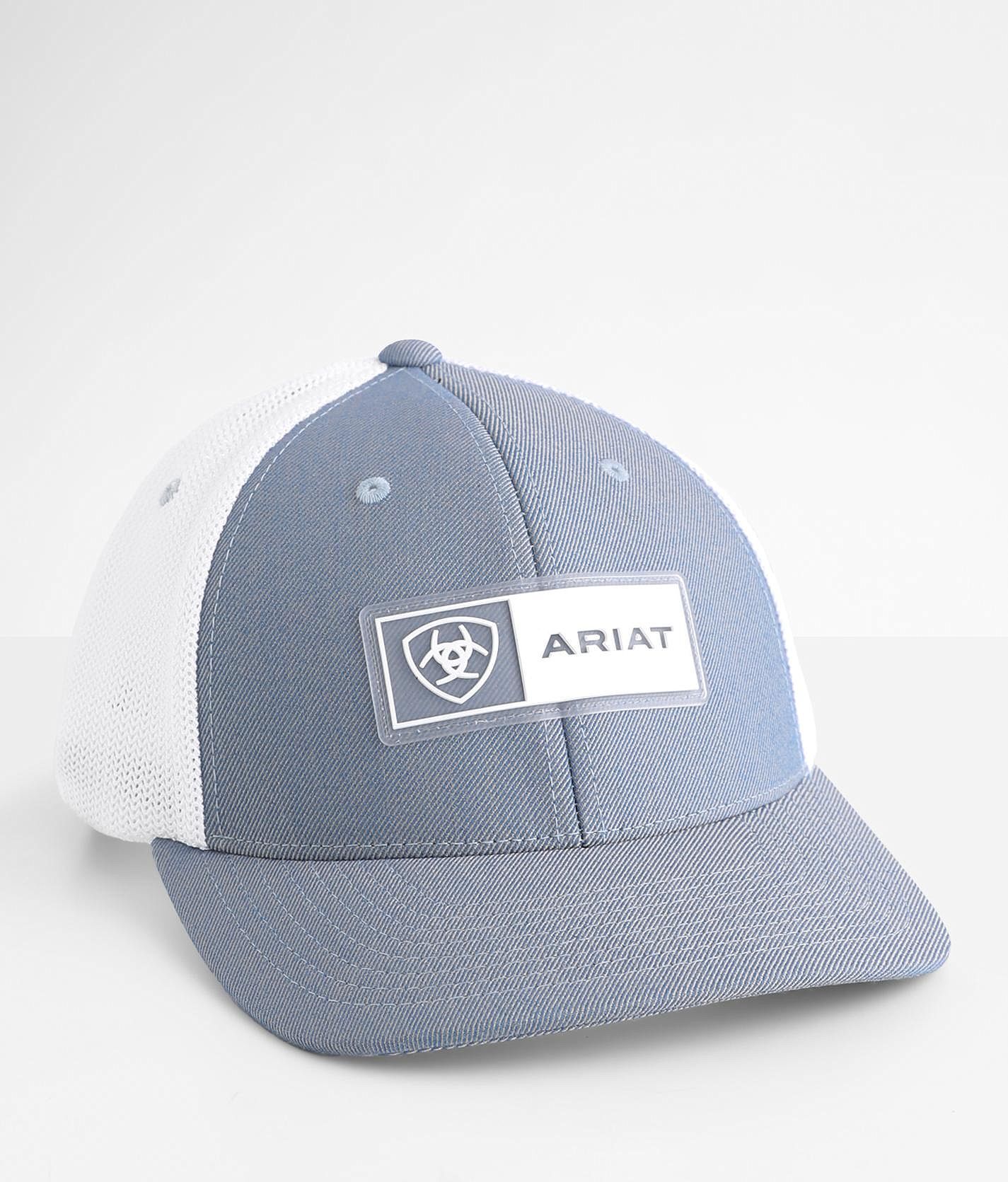 Ariat Logo 110 Flexfit Trucker Hat  - White;Blue - male