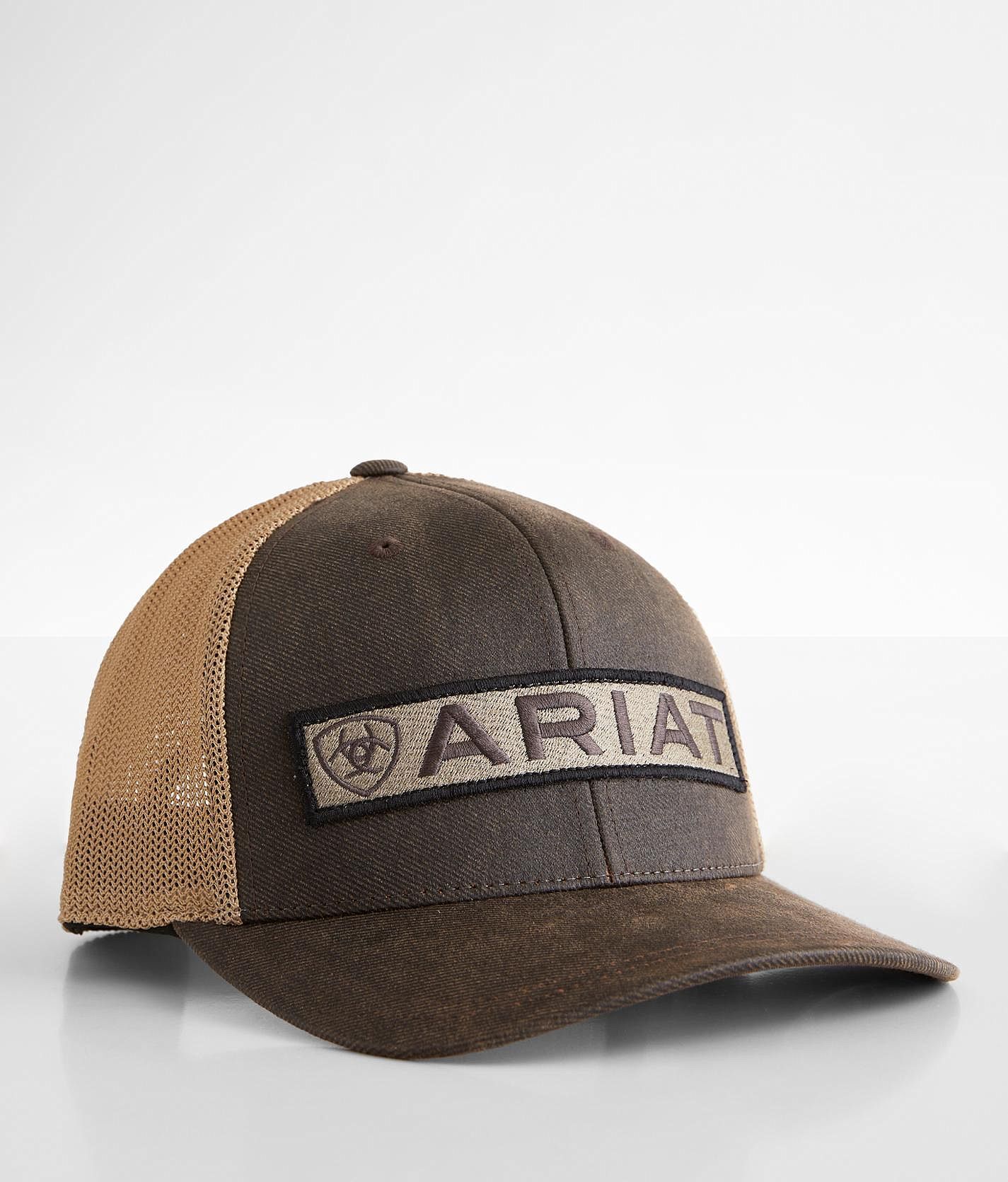 Ariat Coated 110 Flexfit Trucker Hat  - Brown - male