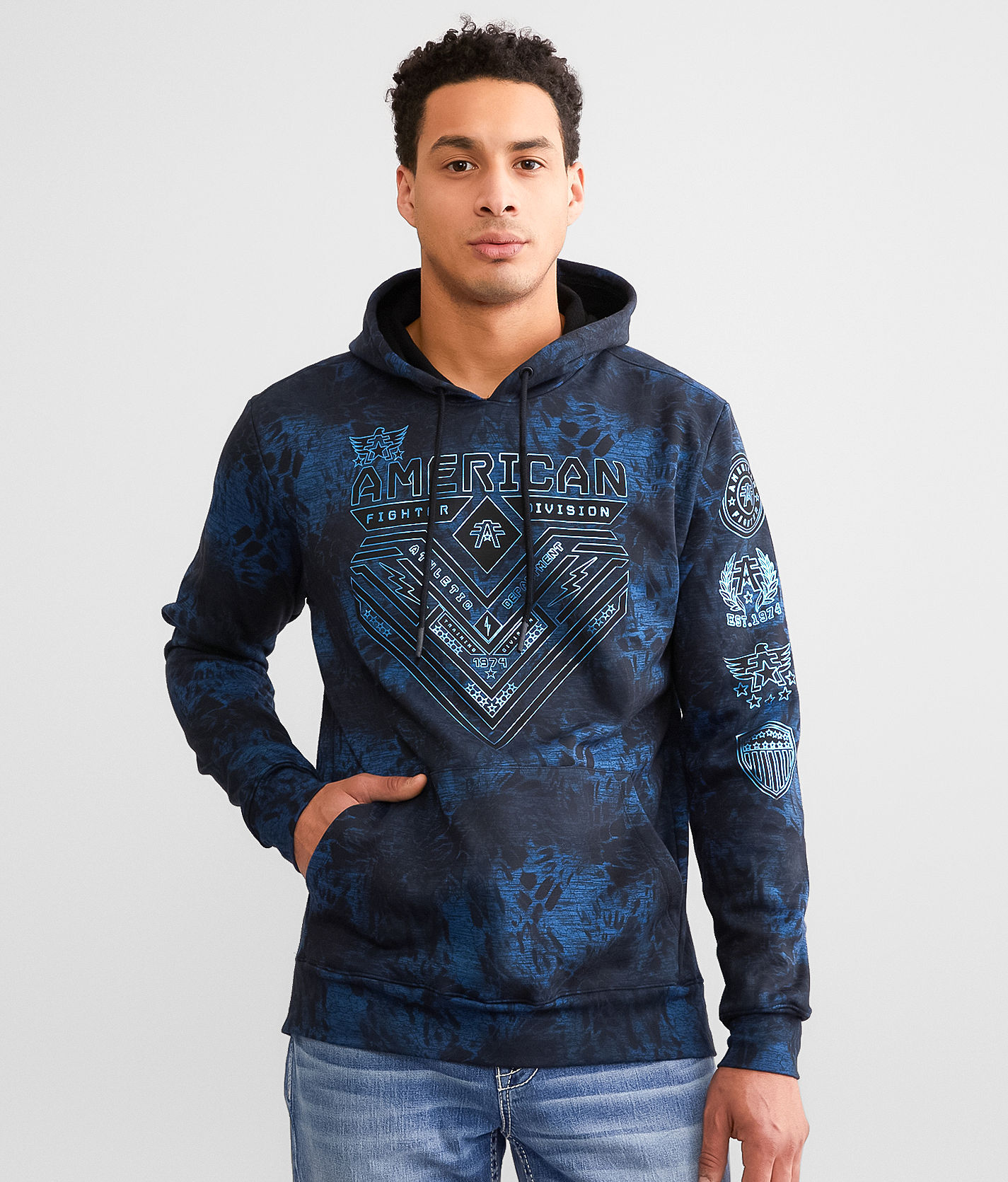 American Fighter Crystal River Hooded Sweatshirt  - Blue - male - Size: Large