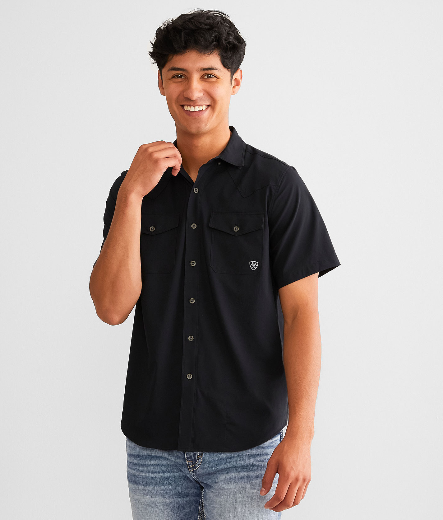 Ariat Vent TEK&#8482 Western Shirt  - Black - male - Size: Small