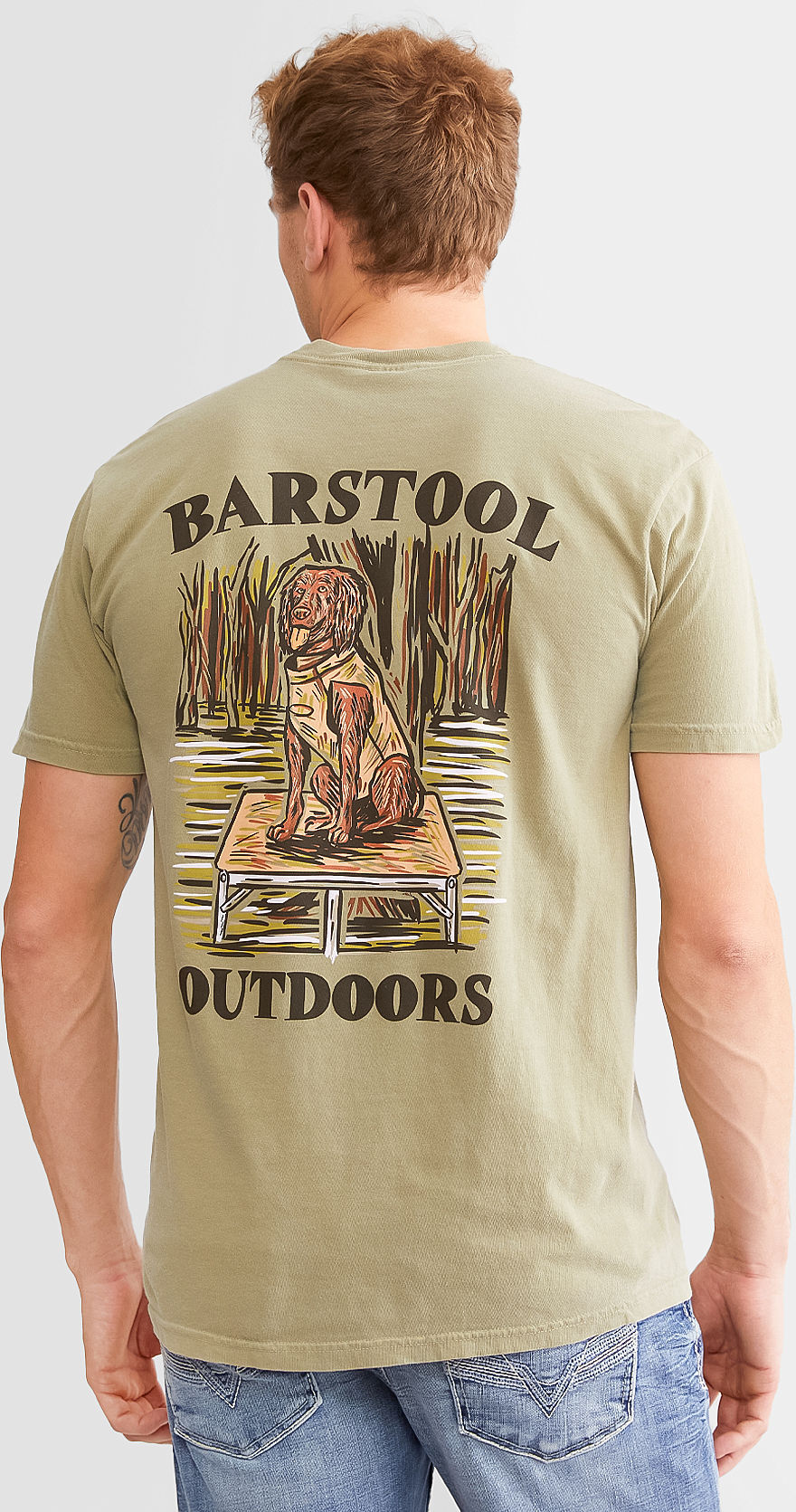 Barstool Sports Outdoor Lab T-Shirt  - Green - male - Size: Large