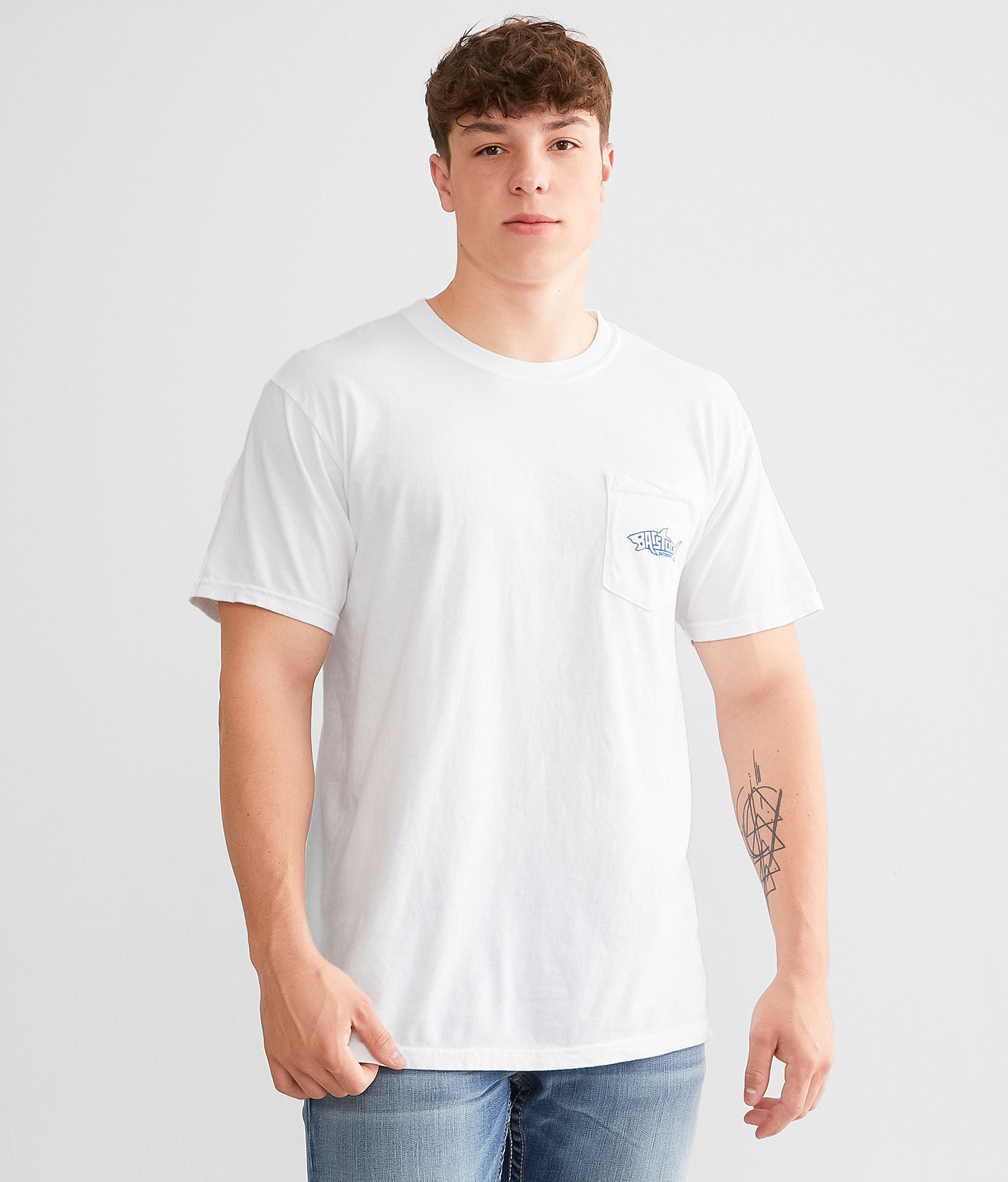 Barstool Sports Outdoors Shark T-Shirt  - White - male - Size: Extra Large
