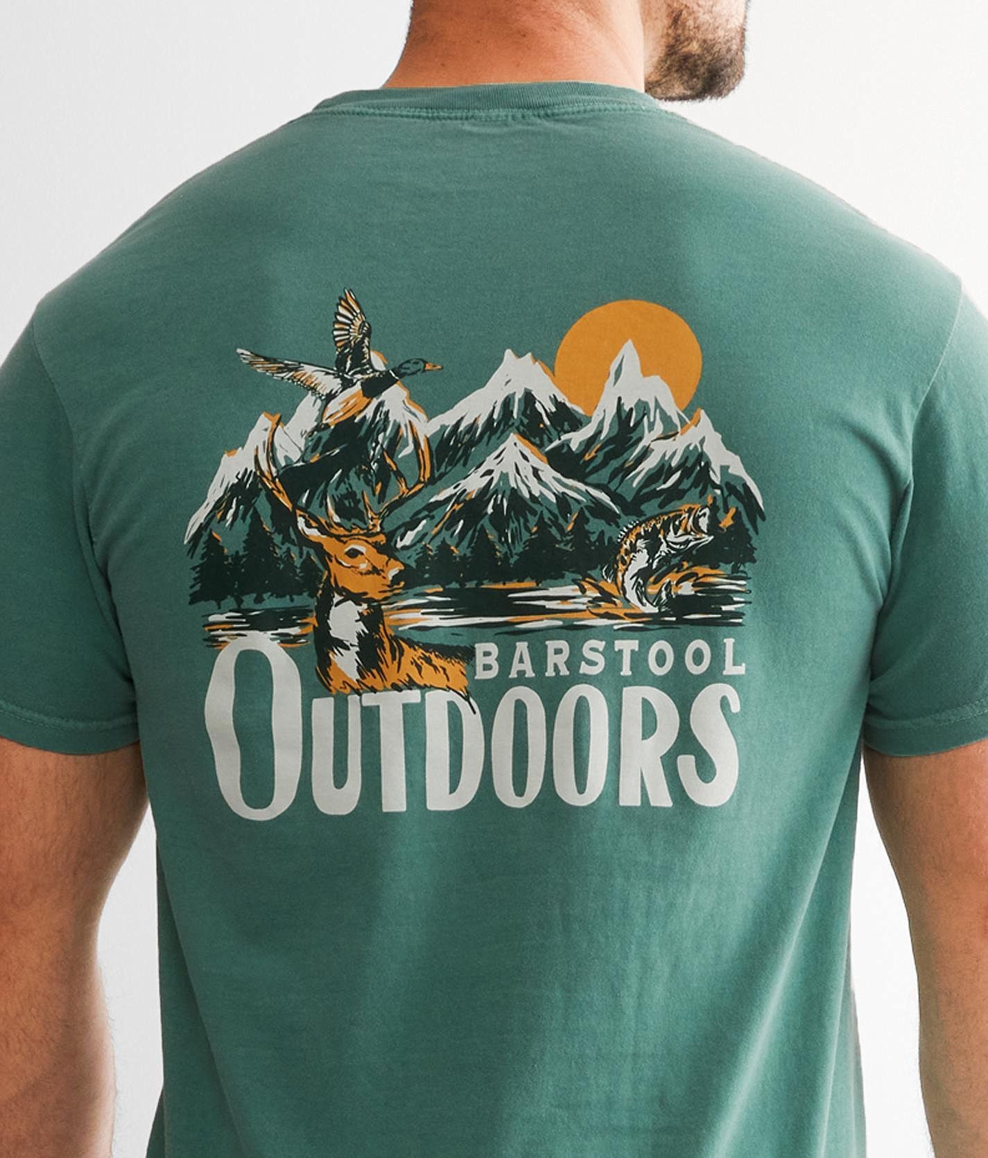 Barstool Sports Outdoors T-Shirt  - Green - male - Size: Medium