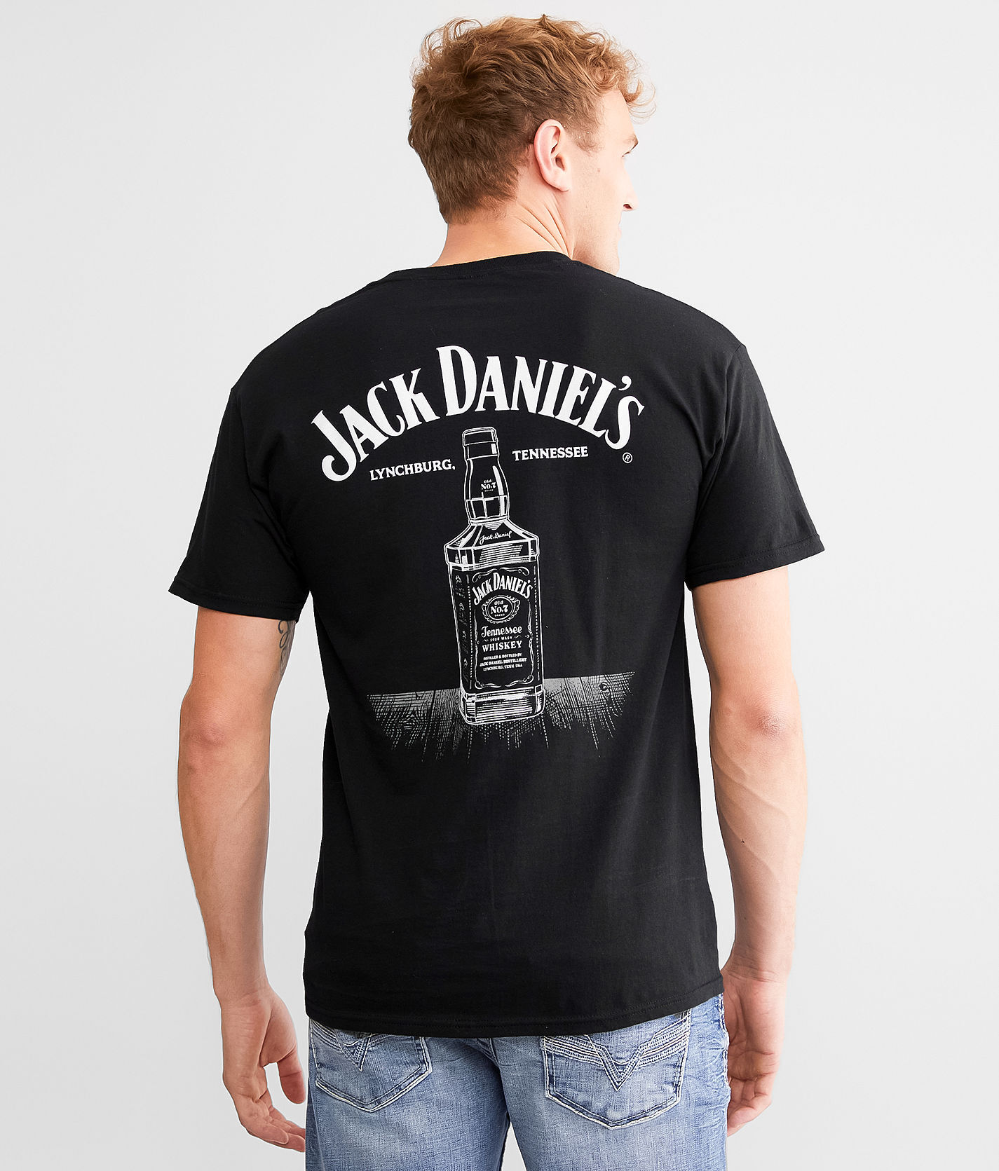 Jack Daniels Bottle T-Shirt  - Black - male - Size: 2L