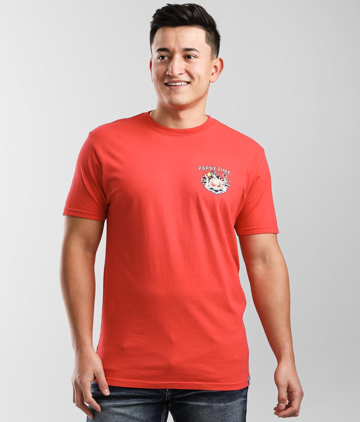 Pardy Time Island Life T-Shirt  - Red - male - Size: Small