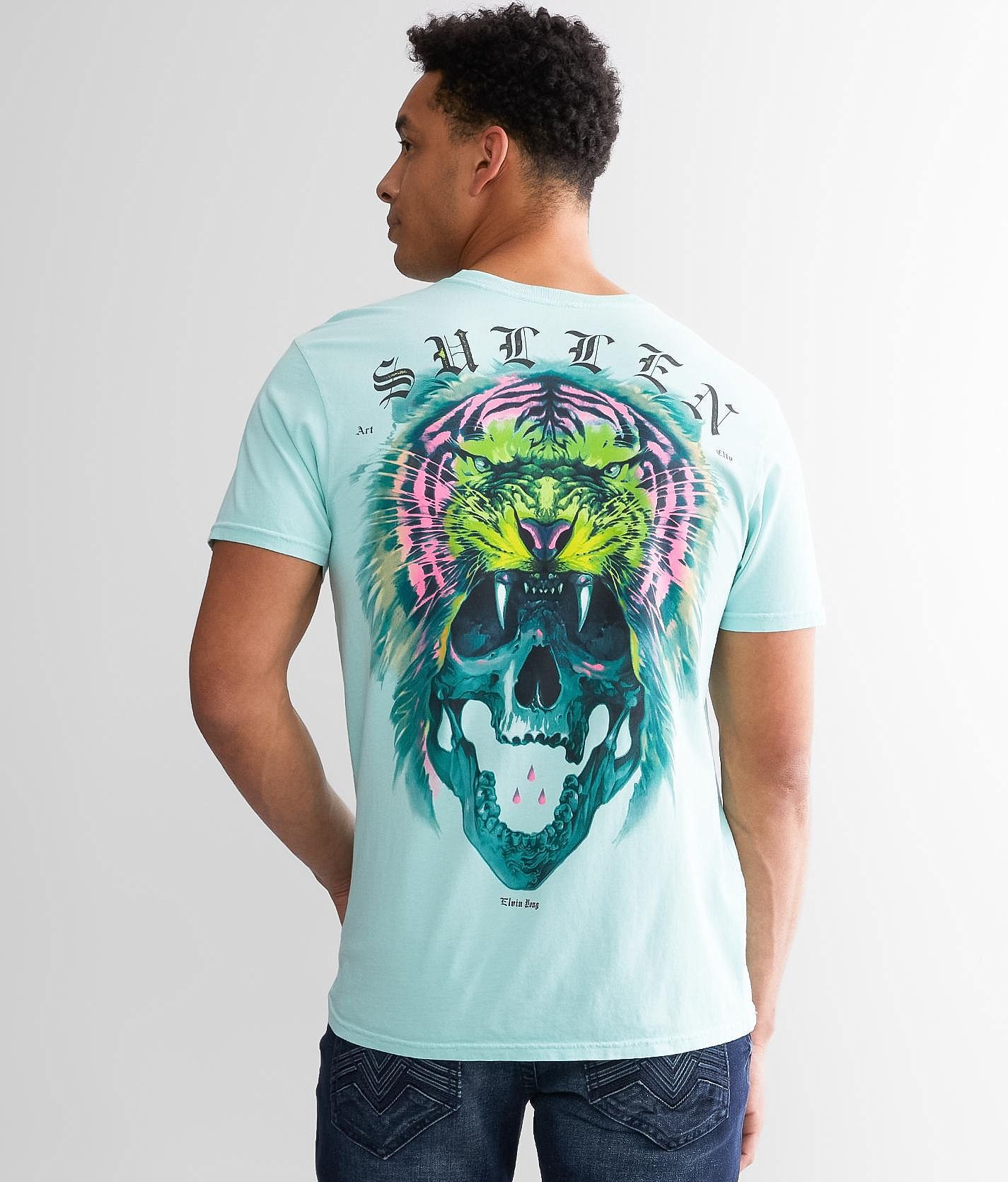 Sullen Neon Rituals T-Shirt  - Turquoise - male - Size: Extra Large