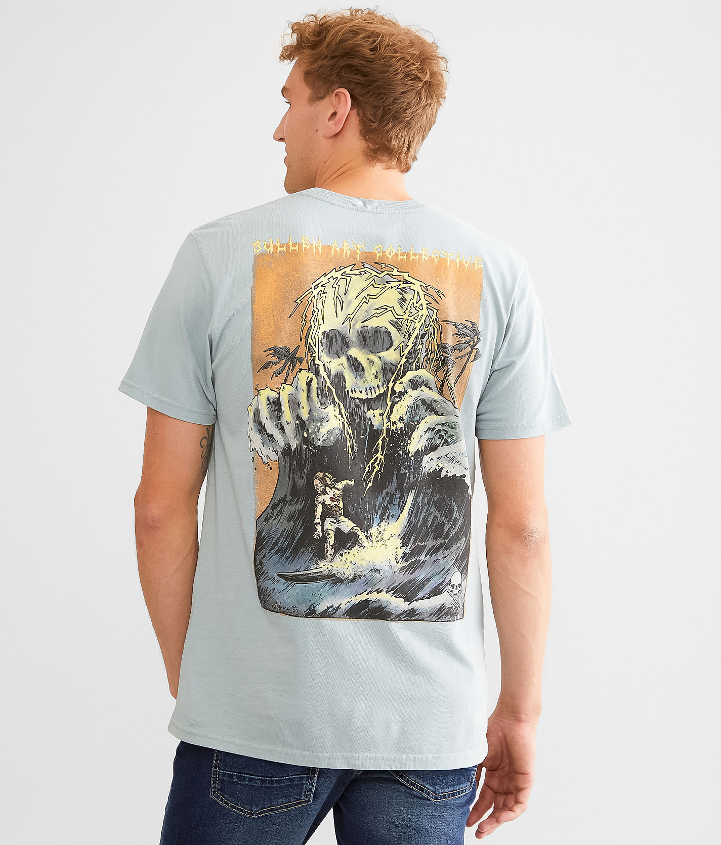 Sullen Death Swell T-Shirt  - Blue - male - Size: Extra Large