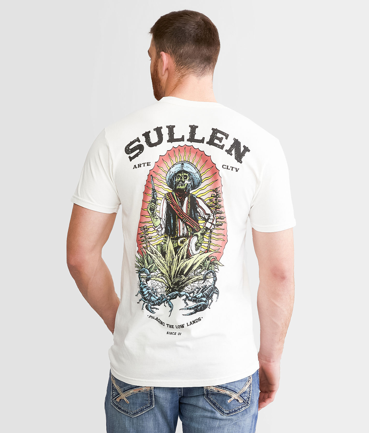 Sullen Low Lands T-Shirt  - Cream - male - Size: 2L