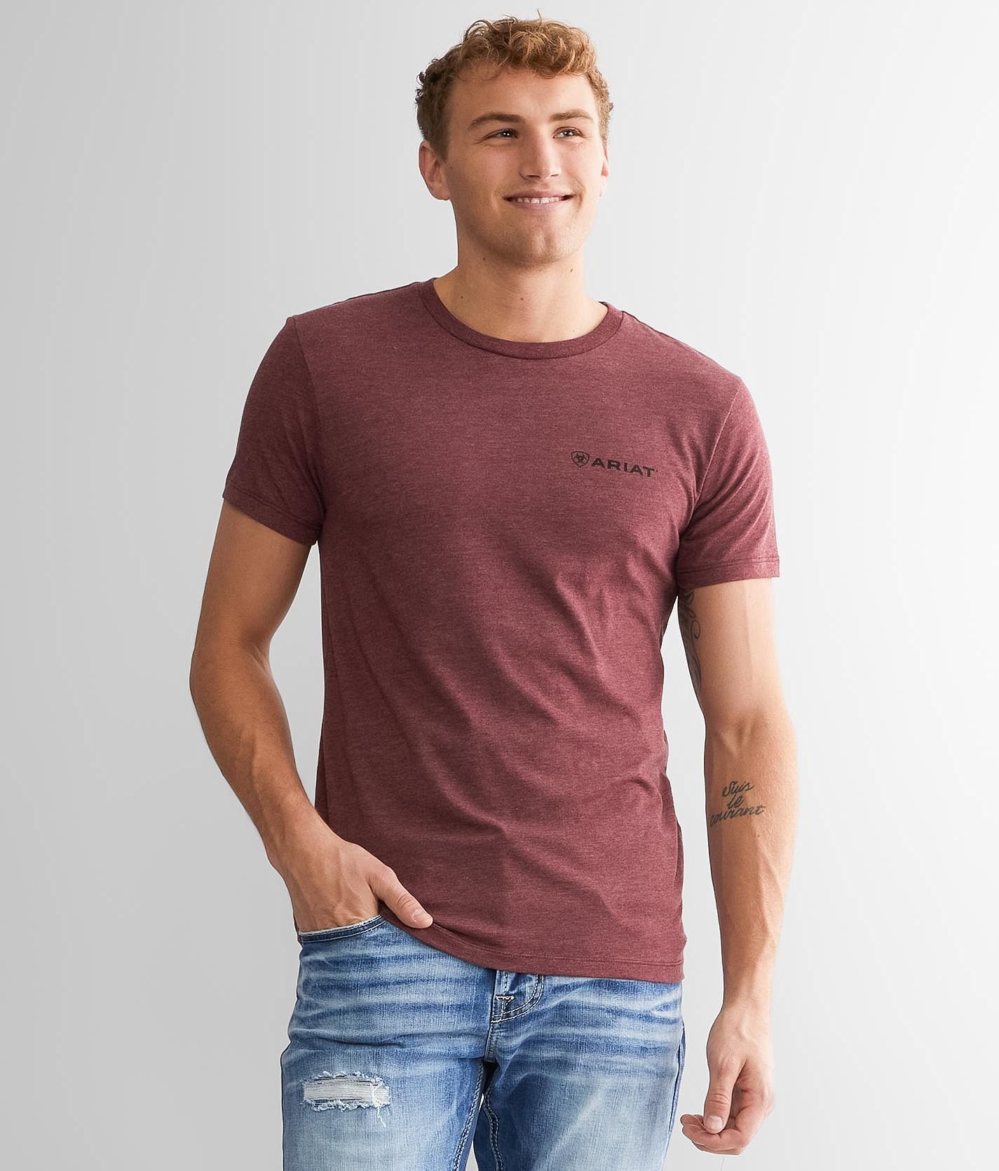Ariat Pocket V1 T-Shirt  - Red - male - Size: Small