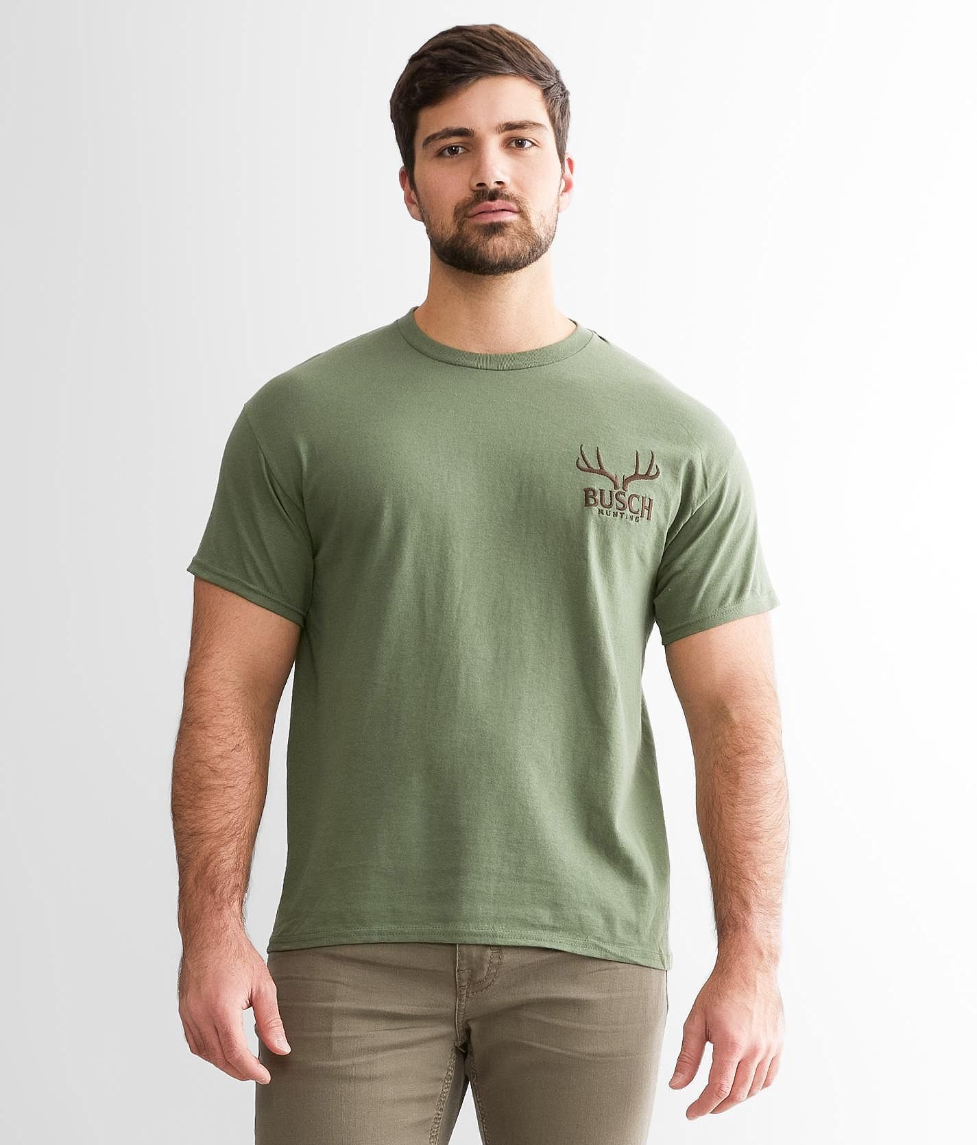 Brew City Busch Hunting T-Shirt  - Green - male - Size: Small