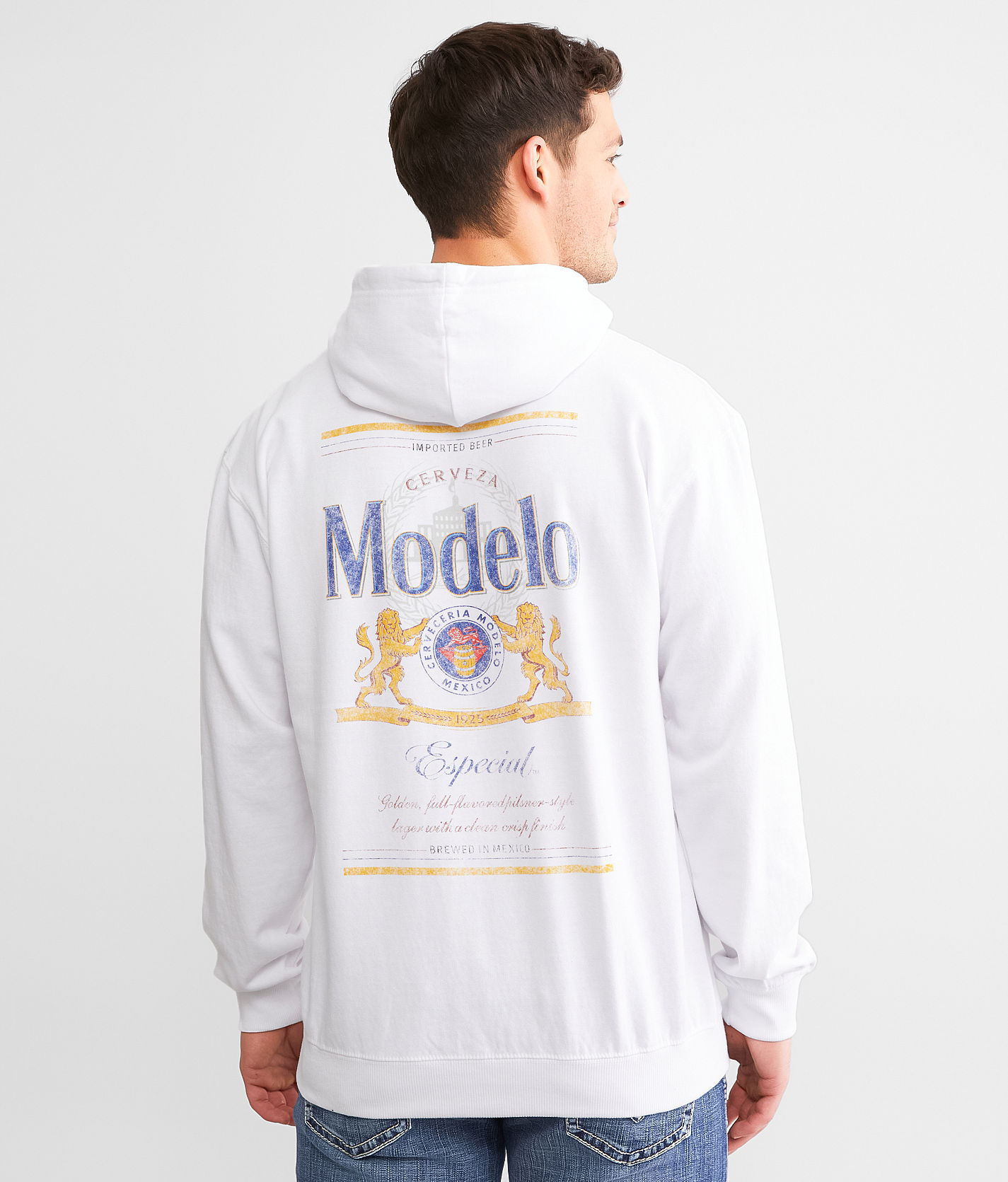 Modelo Vintage Label Hooded Sweatshirt  - White - male - Size: 2L