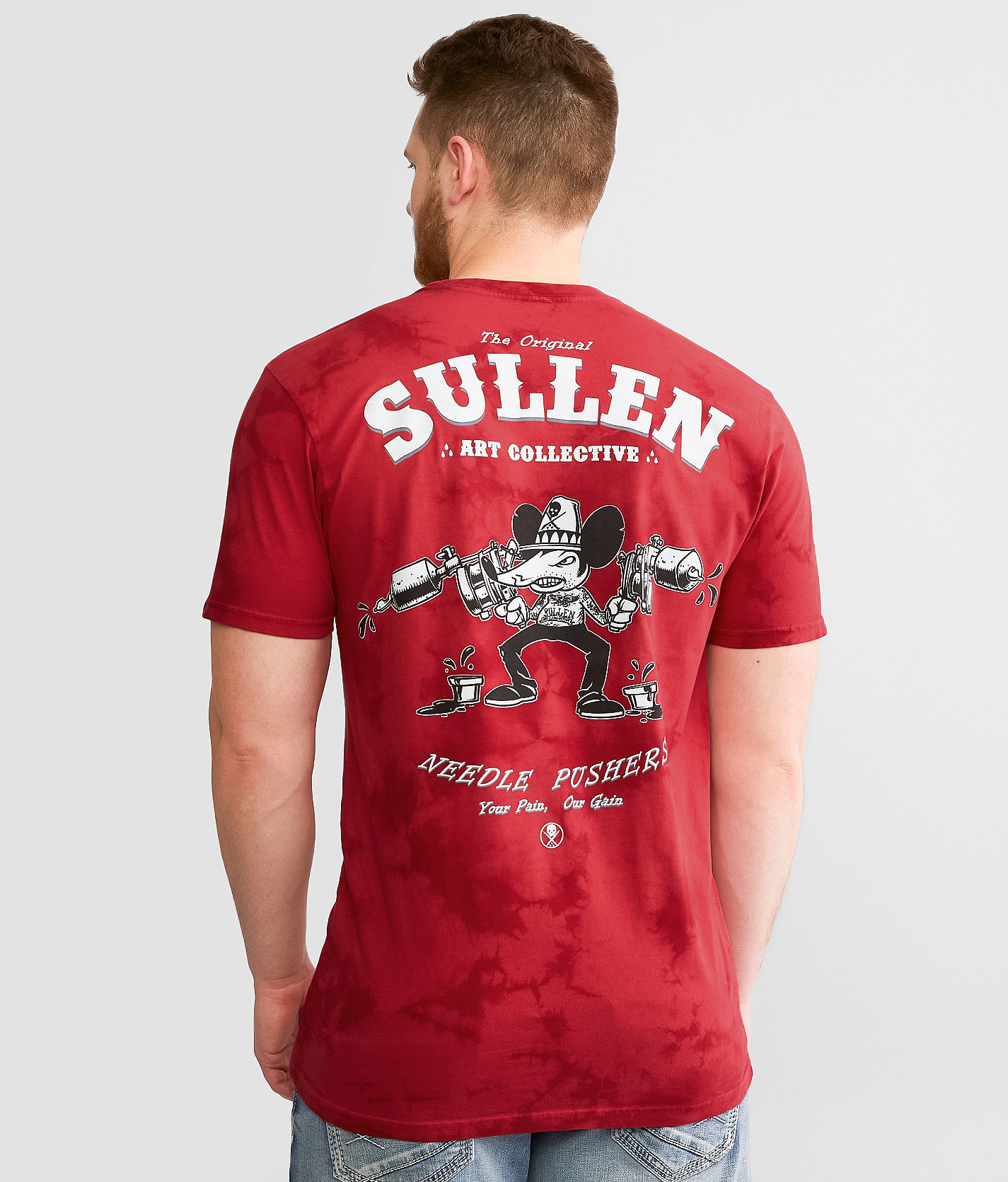 Sullen Gun Slinger T-Shirt  - Red - male - Size: Extra Large