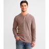 BKE Plated Jersey Henley  - Brown - male - Size: Medium