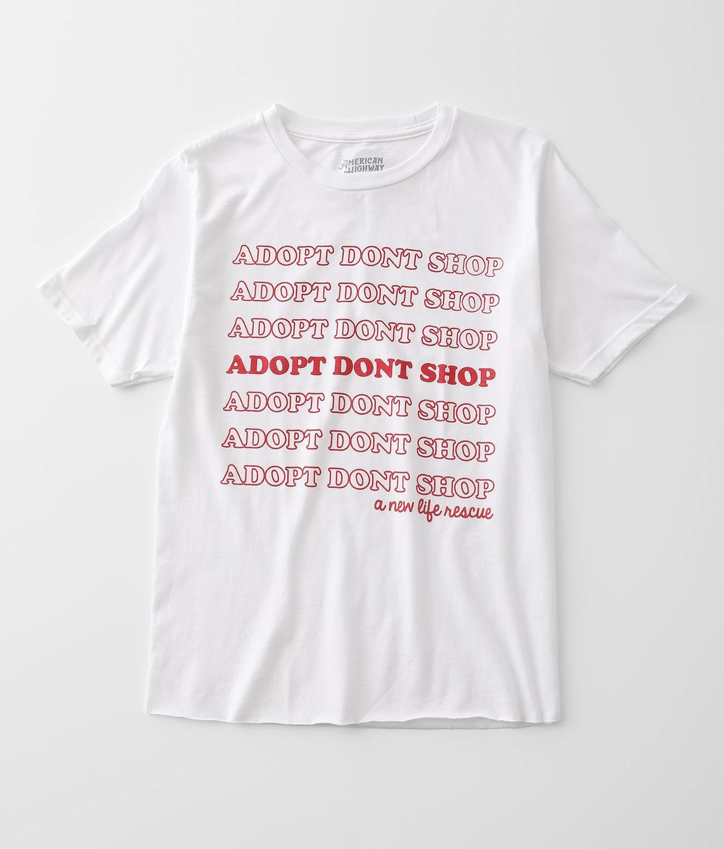 American Highway Adopt Don't Shop T-Shirt  - White - female - Size: Large