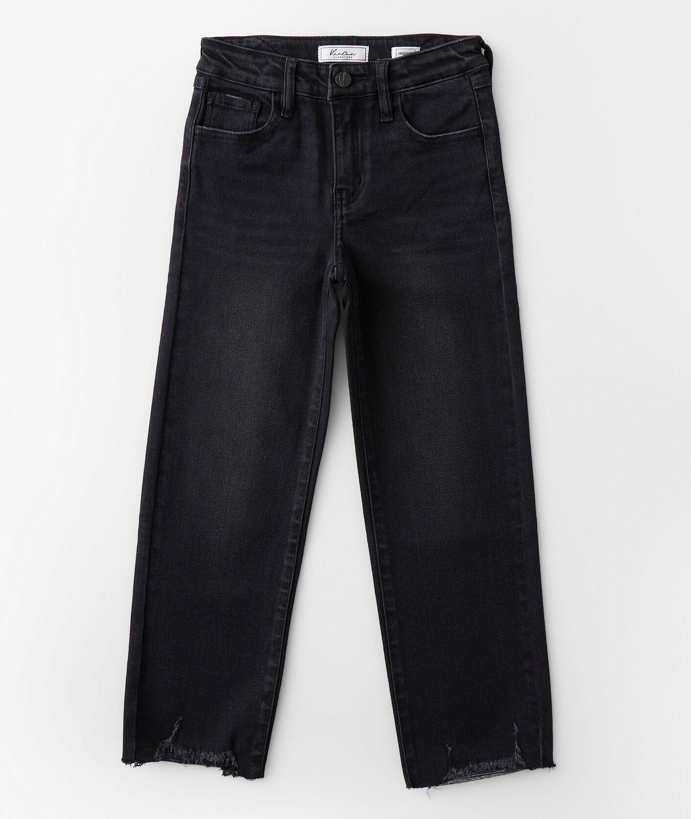 KanCan Signature;KanCan Girls - Kan Can Signature High Rise Cropped Straight Jean  - Black - female - Size: 10