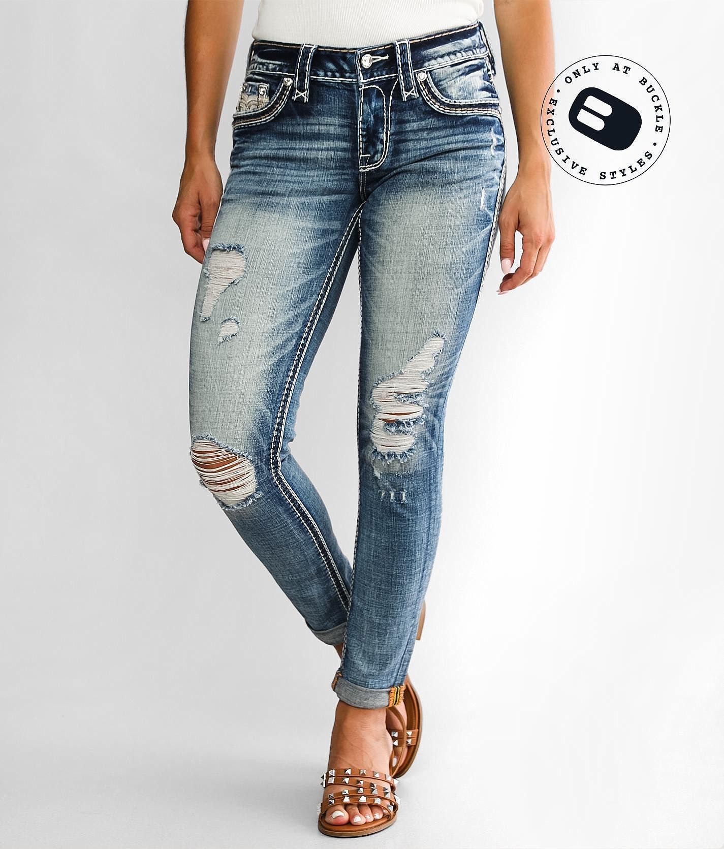 Rock Revival Delu Low Rise Ankle Skinny Jean  - female - Size: 31xX-Short;Ankle;Ankle