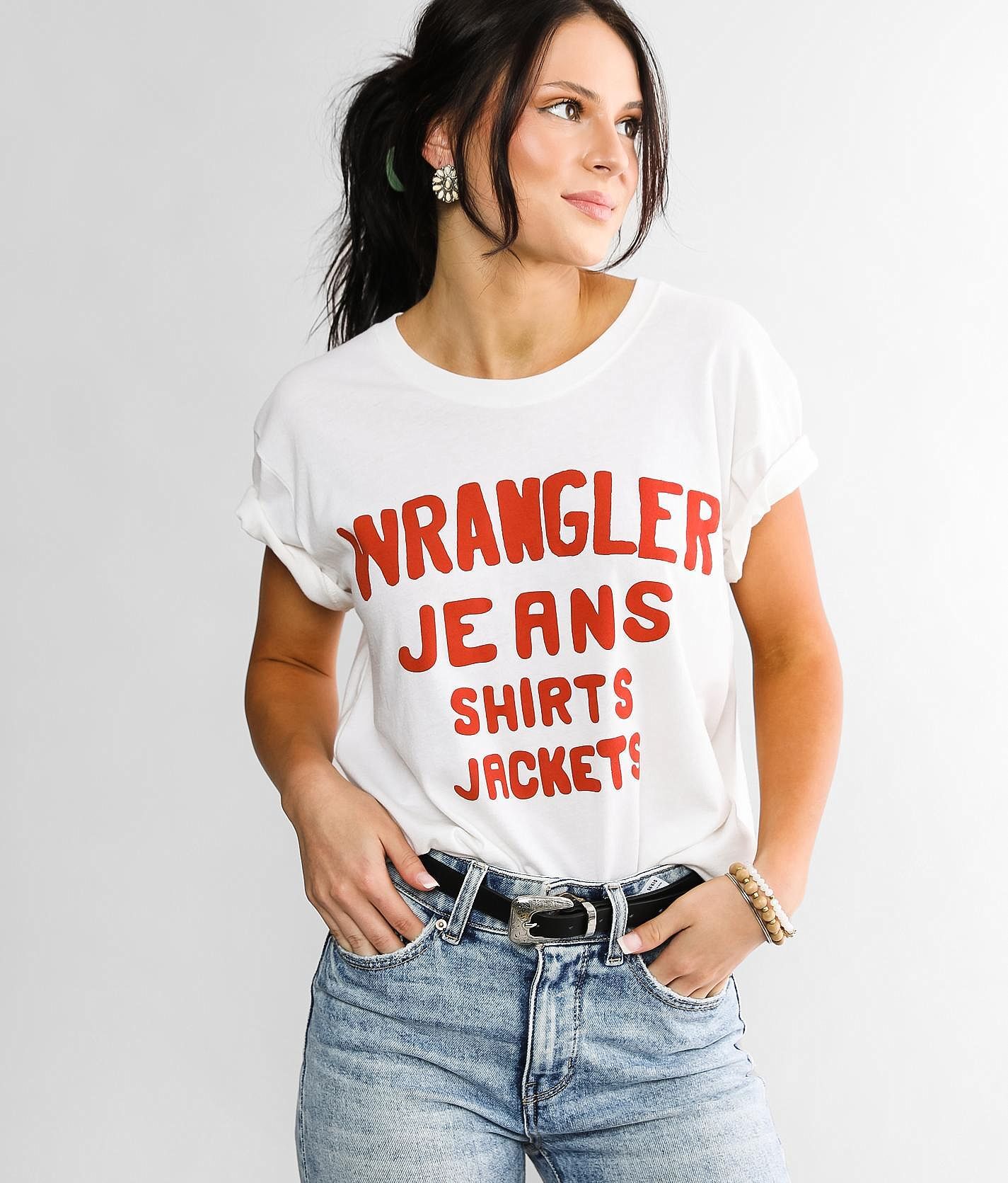 Wrangler Jeans Shirts & Jackets T-Shirt  - White - female - Size: Extra Small