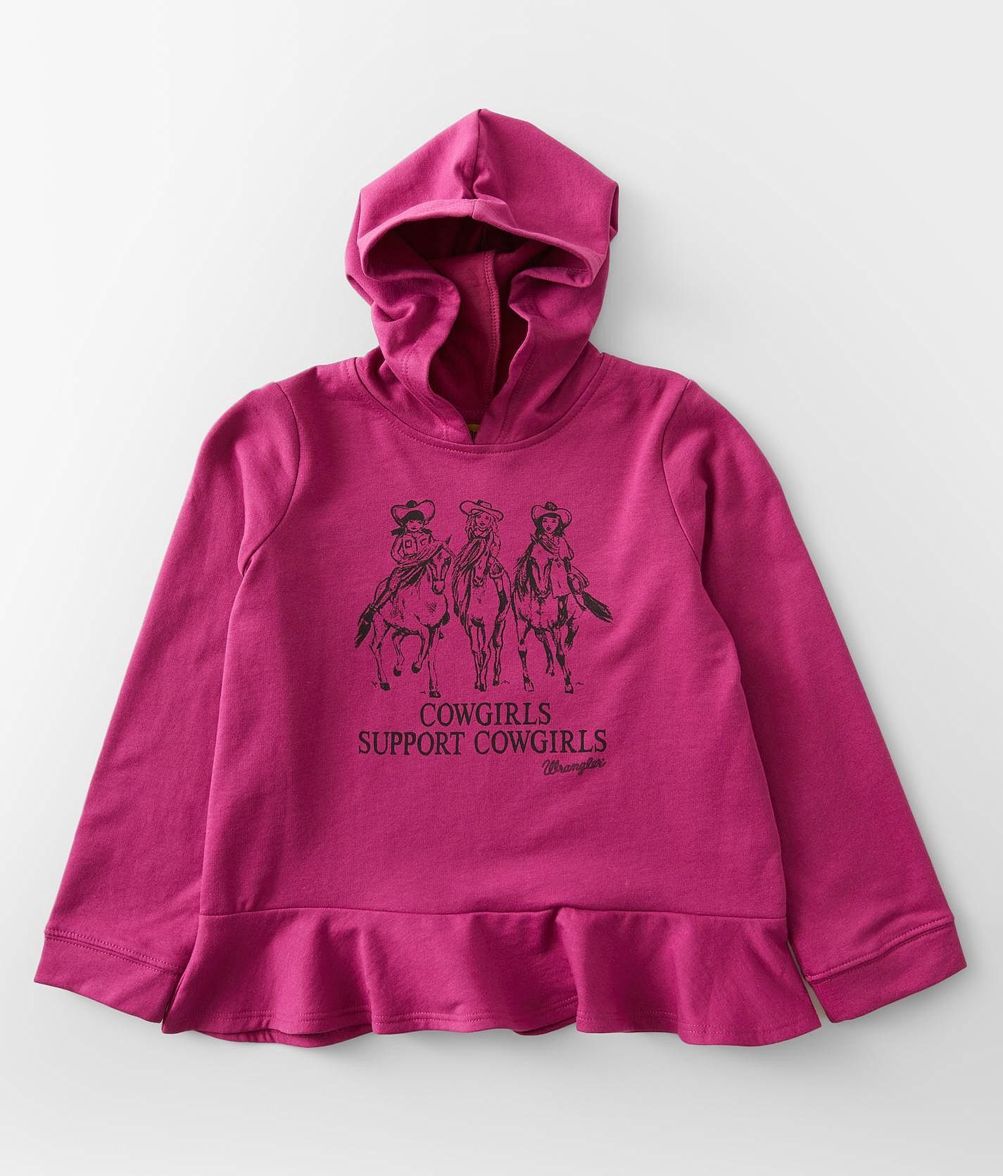 Girls - Wrangler Cowgirls Hoodie  - Pink - female - Size: Medium