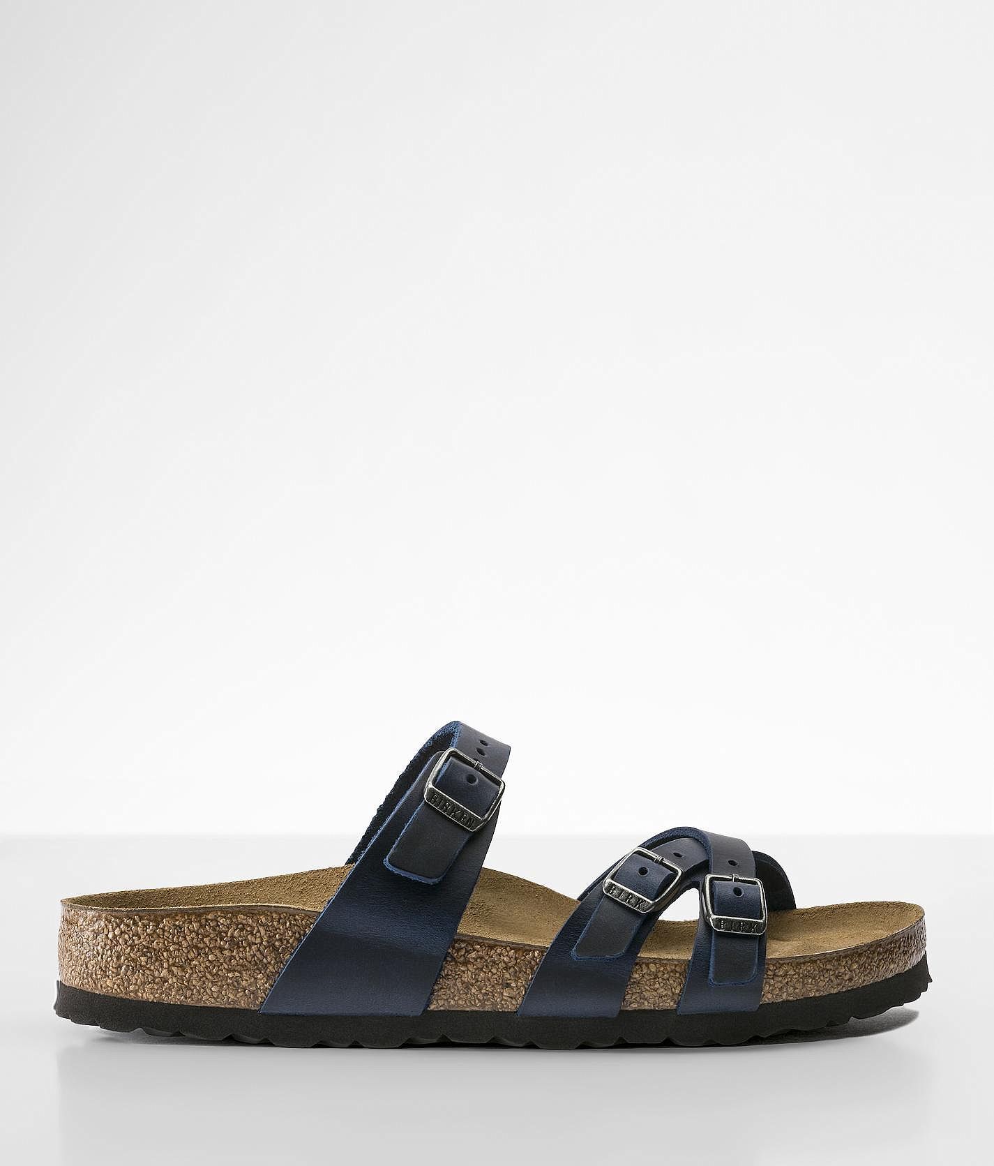 Birkenstock Franca Oiled Leather Sandal  - Black - female - Size: 10