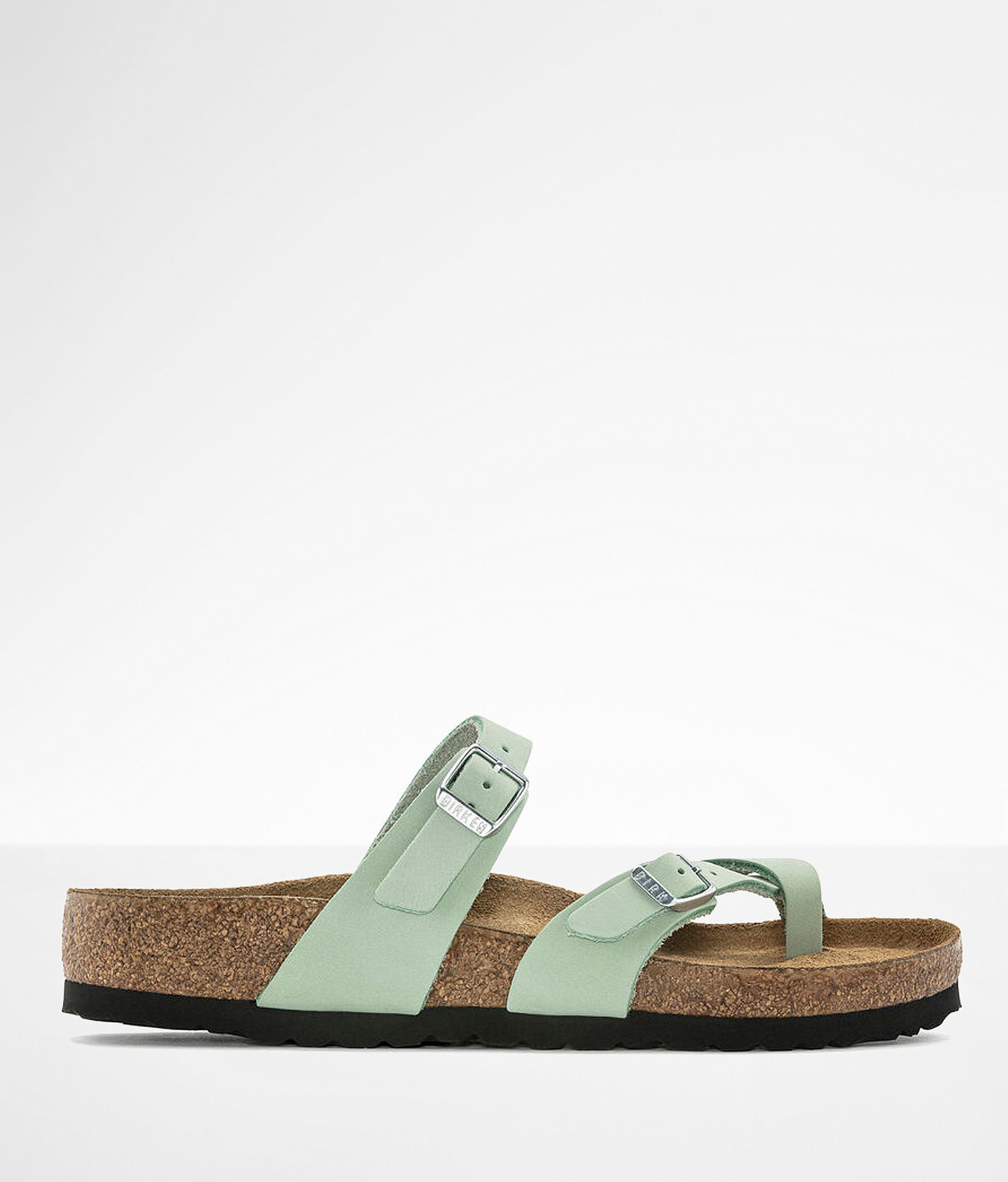 Birkenstock Mayari Soft Nubuck Leather Sandal  - Green - female - Size: 7