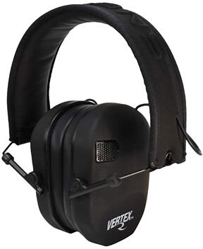 Radians Vertex Electronic Low-Profile Earmuff - Vertex Low-Profile Electronic Earmuff, Black