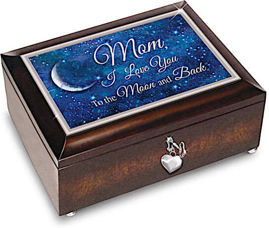 The Bradford Exchange Mom, I Love You To The Moon And Back Music Box With Poem Card: Bradford Exchange