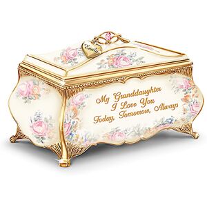The Bradford Exchange My Granddaughter, I Love You Personalized Heirloom Porcelain Music Box The Bradford Exchange My Granddaughter, I Love You Personalized Heirloom Porcelain Music Box