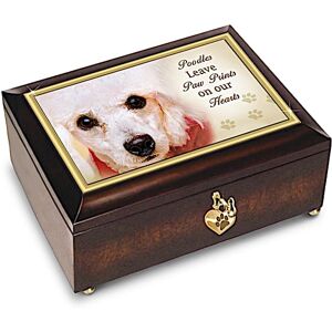 The Bradford Exchange Poodles Leave Paw Prints On Our Hearts Music Box The Bradford Exchange Poodles Leave Paw Prints On Our Hearts Music Box