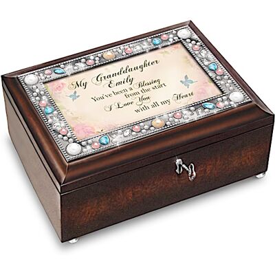 The Bradford Exchange My Granddaughter, You're A Blessing Personalized Music Box The Bradford Exchange My Granddaughter, You're A Blessing Personalized Music Box