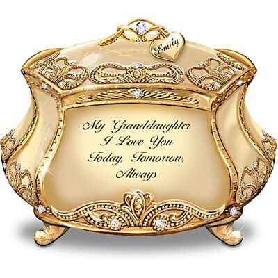 The Bradford Exchange Granddaughter, I Love You Personalized Heirloom Porcelain Music Box The Bradford Exchange Granddaughter, I Love You Personalized Heirloom Porcelain Music Box