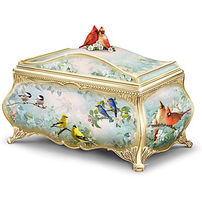 The Bradford Exchange Songbird Serenade Handcrafted Heirloom Porcelain Music Box The Bradford Exchange Songbird Serenade Handcrafted Heirloom Porcelain Music Box